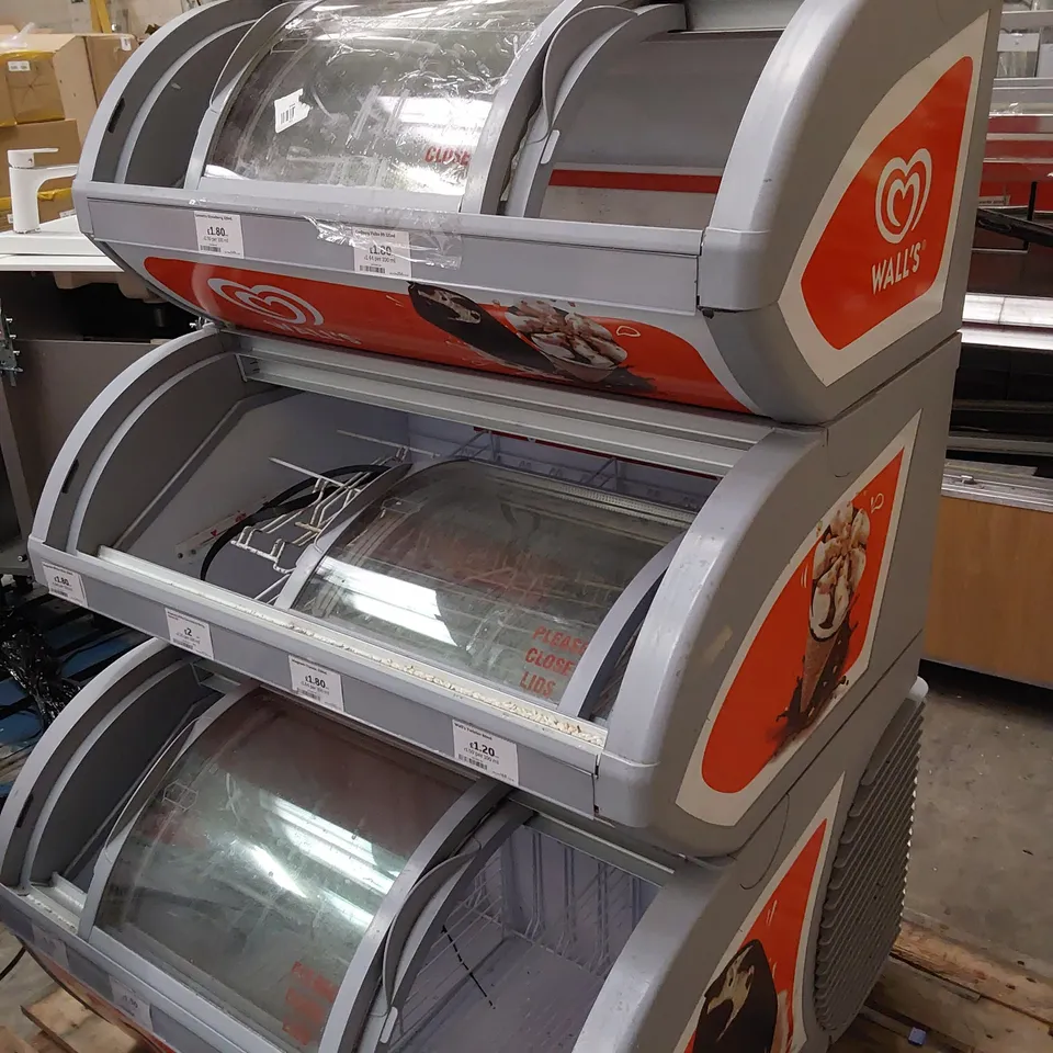 WALLS BRANDED 3 TIER ICE CREAM SELF SERVE FREEZER