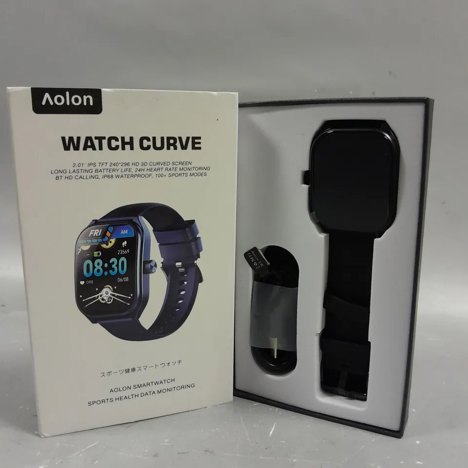 BOXED AOLON WATCH CURVE HEALTH MONITORING SMARTWATCH 