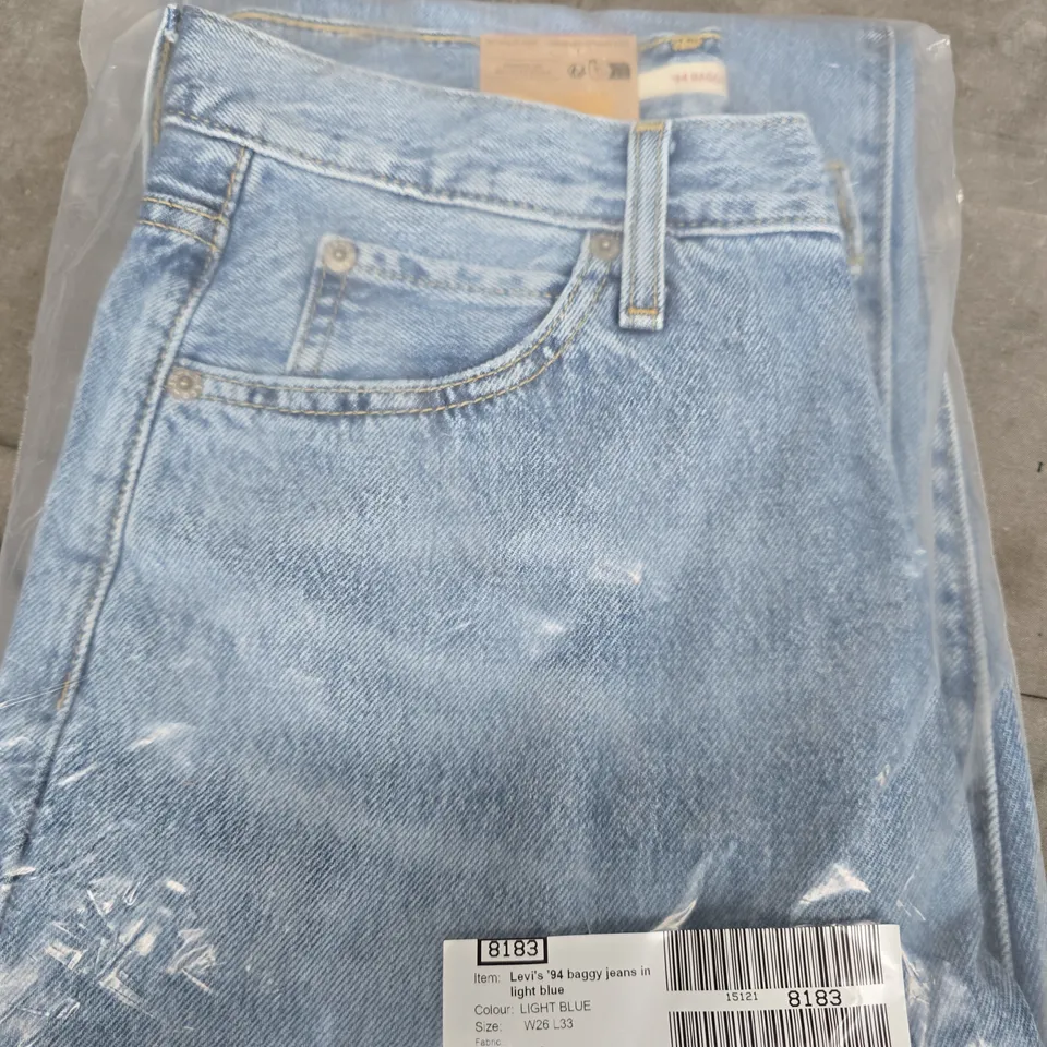 LEVI'S 94 BAGGY JEANS IN LIGHT BLUE – MEN'S, W26 L33