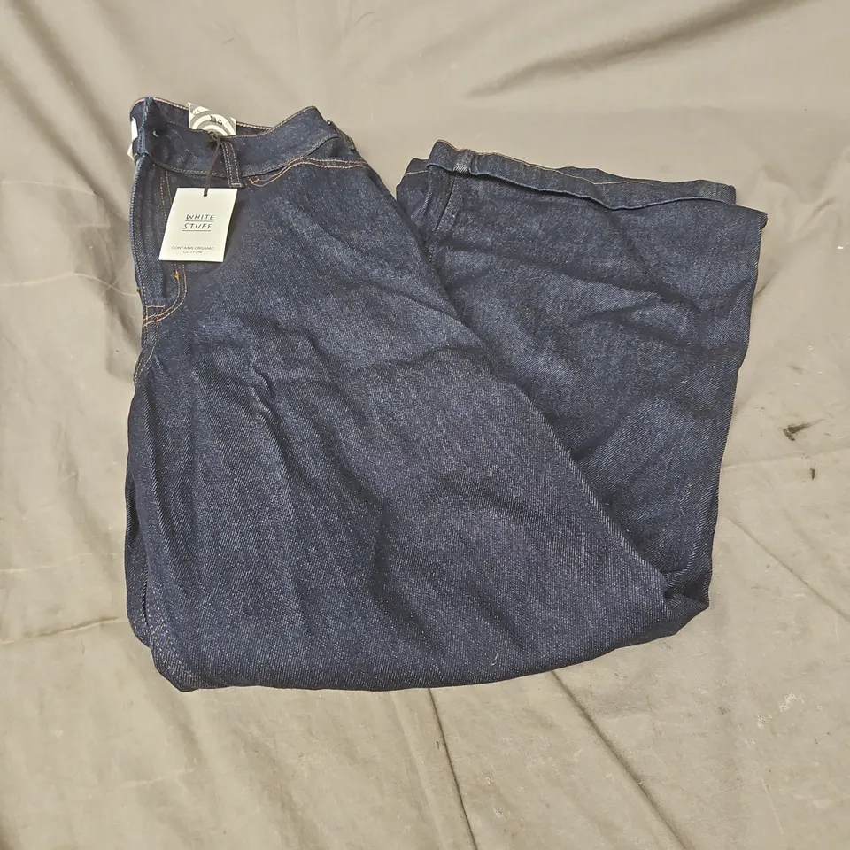 WHITE STUFF AYLA WIDE LEG JEAN IN DARK DENIM SIZE 12/R