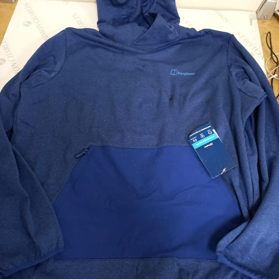 BERGHAUS M CULLAIN HOODED PULLOVER IN NAVY - UK XXL