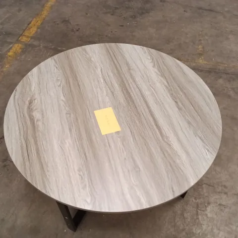 WOODEN ROUND COFFEE TABLE