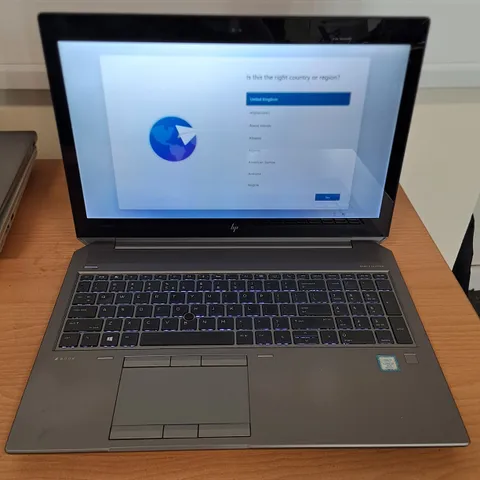 UNBOXED HP ZBOOK 15 G5 INTEL I-7 8850H 32GB RAM 512 SSD LAPTOP IN SILVER