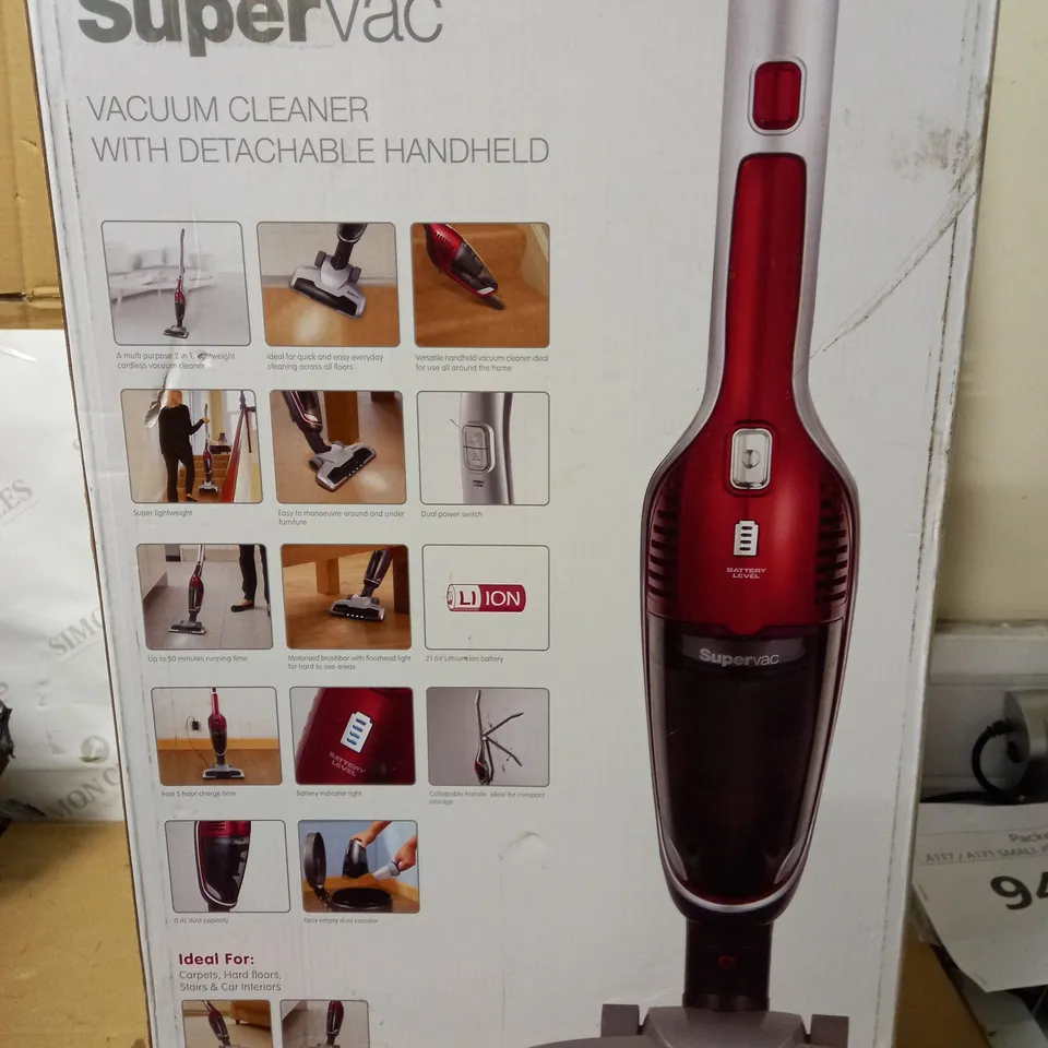 MORPHY RICHARDS SUPERVAC CORDLESS VACUUM CLEANER