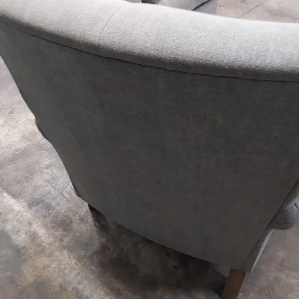 QUALITY BRITISH DESIGNER LOUNGE Co. EASY CHAIR GREY FABRIC 