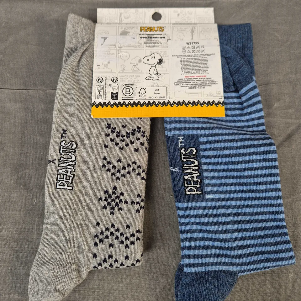 UK Size 6-9 Kids Socks – FatFace x Peanuts Snoopy (Two Pairs)