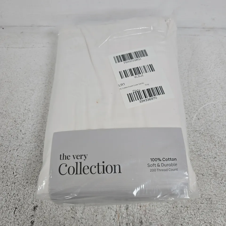 100% COTTON DUVET COVET SET KING WHITE
