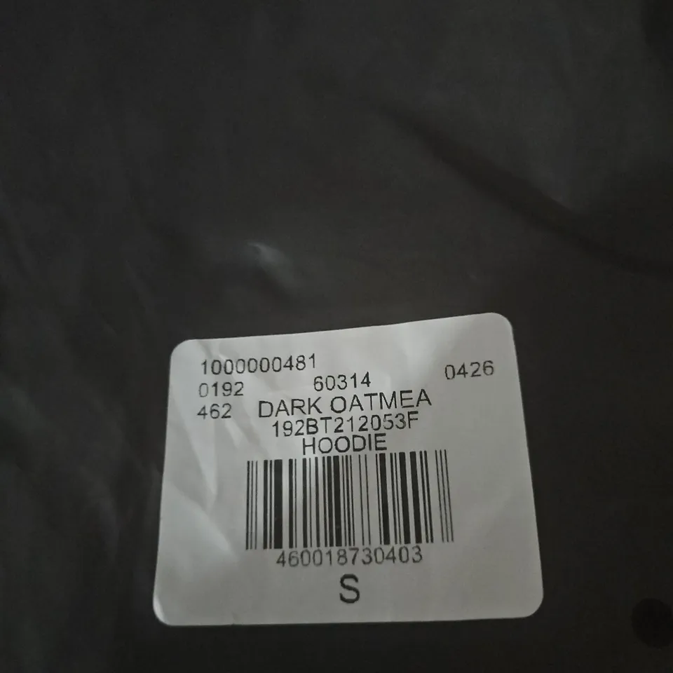 ESSENTIALS FEAR OF GOD HOODIE SIZE SMALL, DARK OATMEAL