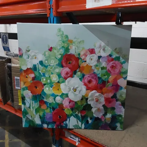 JUNE BEAUTIES PALE BLUE - WRAPPED CANVAS 