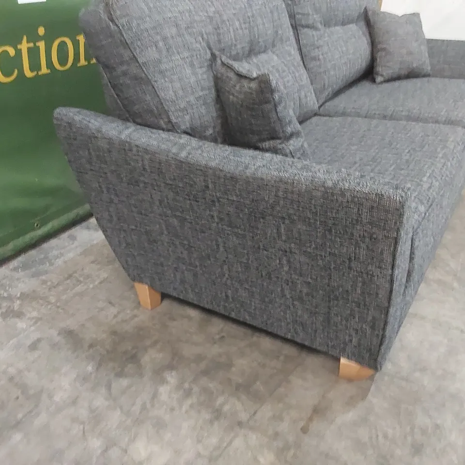 HALSTOW 3 SEATER FABRIC SOFA - CHARCOAL  RRP £899