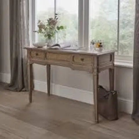 BRAND NEW BOXED HOMESDIRECT365 BELLE NATURAL ANTIQUE FRENCH DRESSING TABLE 