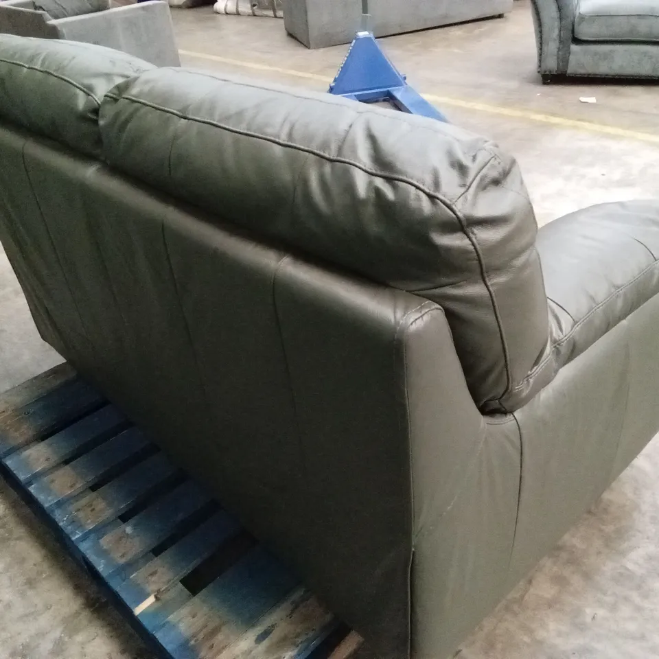 DESIGNER 2 SEATER FAUX LEATHER SOFA 