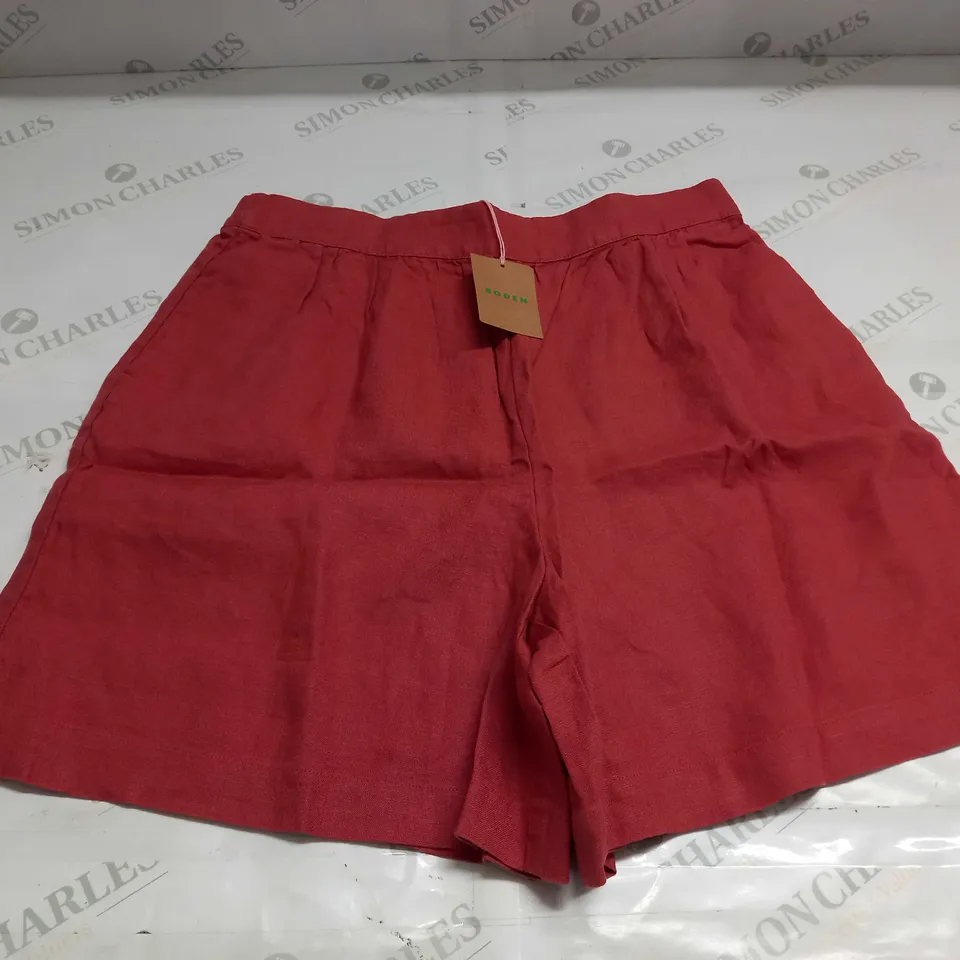 WOMENS BODEN PULL-ON LINEN SHORTS SIZE 12