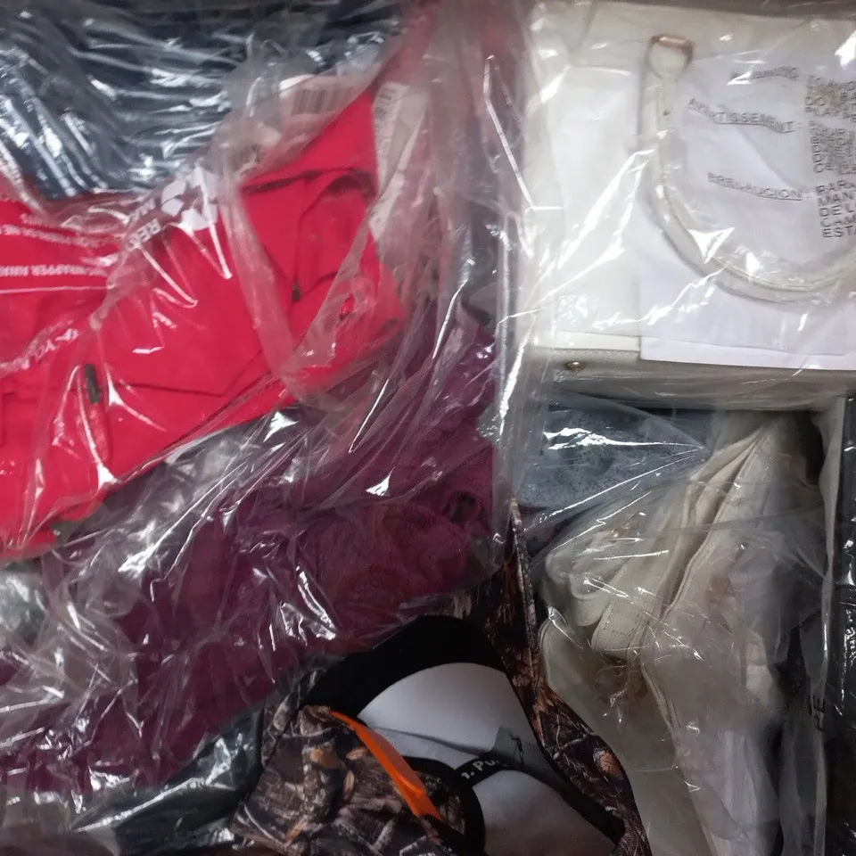 APPROXIMATELY 20 ASSORTED CLOTHING AND FASHION PRODUCTS IN VARIOUS STYLES AND SIZES - COLLECTION ONLY