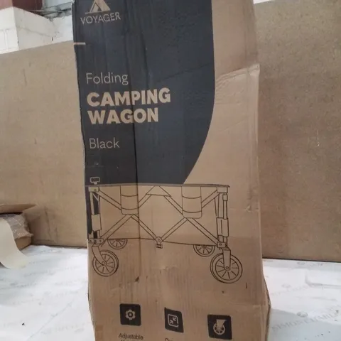 BOXED VOYAGER FOLDING CAMPING WAGON - BLACK