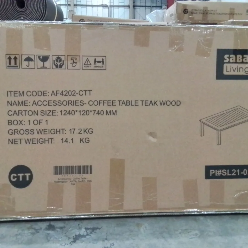 BOXED COFFEE TABLE -TEAKWOOD-