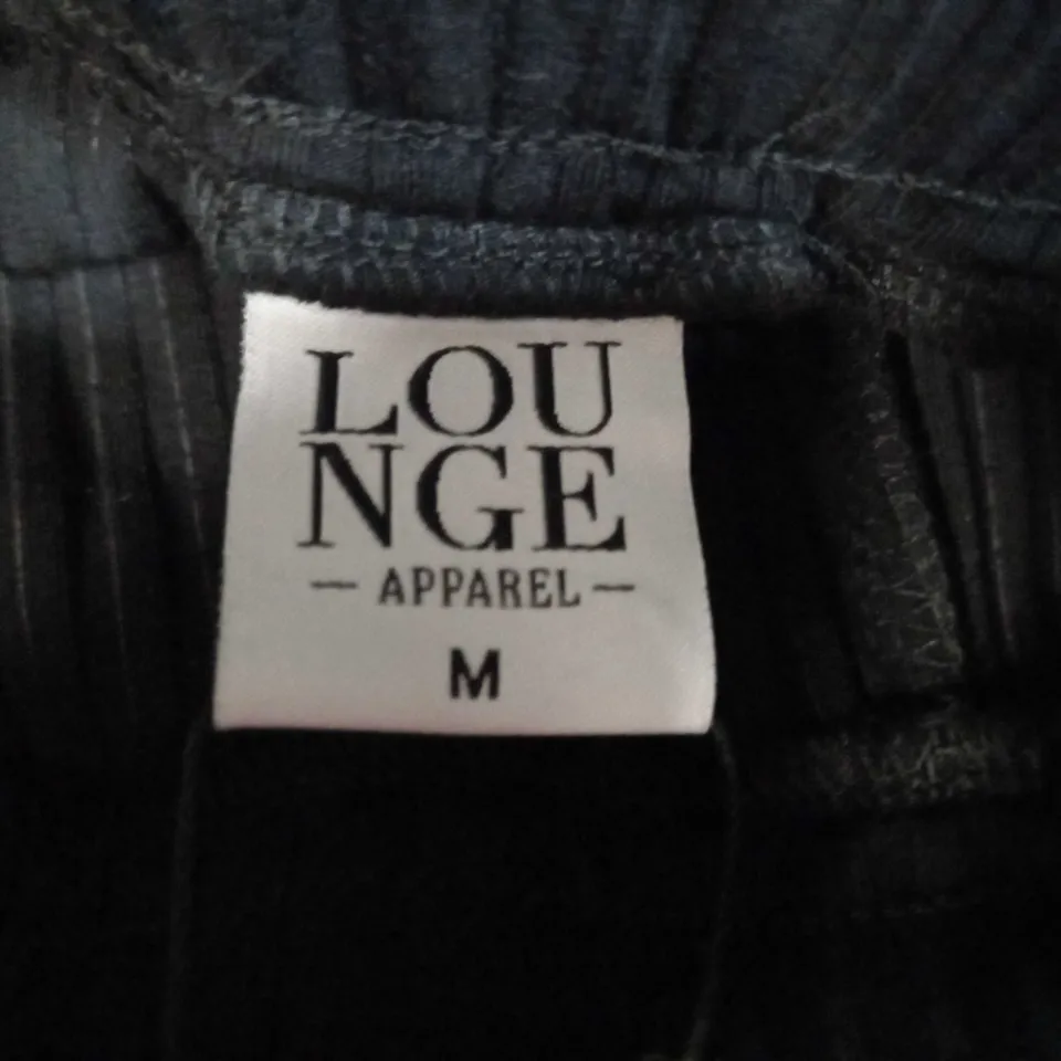 LOUNGE BLACK RIBBED FLARED LOUNGE WARE - MEDIUM