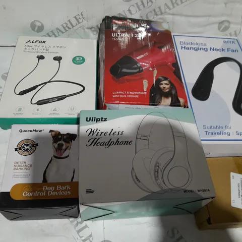 LARGE BOX OF APPROXIMATELY ASSORTED ELECTRICAL ITEMS TOO INCLUDE HEADPHONES , FANS AND GROOMING SETS