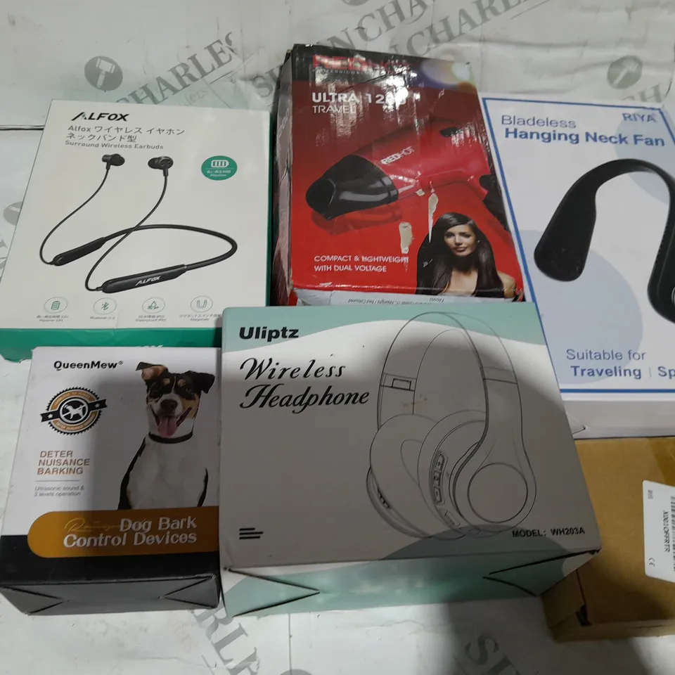 LARGE BOX OF APPROXIMATELY ASSORTED ELECTRICAL ITEMS TOO INCLUDE HEADPHONES , FANS AND GROOMING SETS