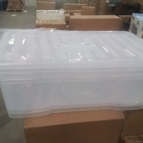 WHAM PLASTIC 62L STORAGE BOXES -SET OF 3- -CLEAR-