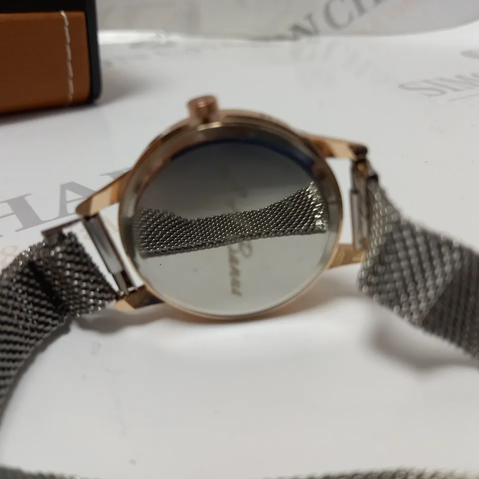 LADIES LA BANUS WATCH – CHAIN LINK METAL STRAP – MAGNETIC CLASP – GIFT BOX
