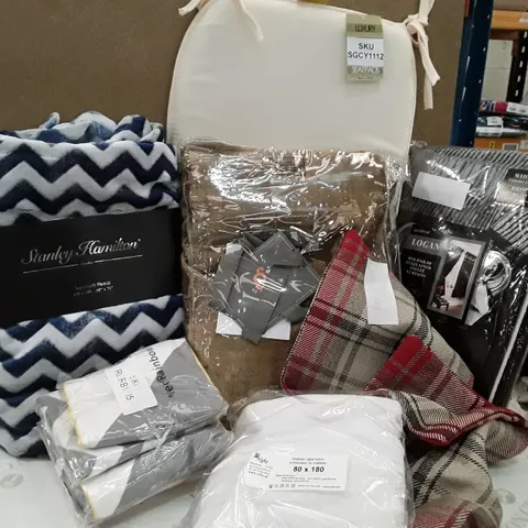 BOX TO CONTAIN AN ASSORTMENT OF CURTAINS, CUSHION COVERS AND THROWS ECT
