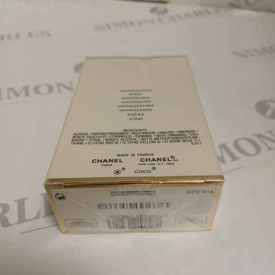 BOXED AND SEALED COCO MADEMOISELLE CHANEL EAU DE PARFUM 100ML 