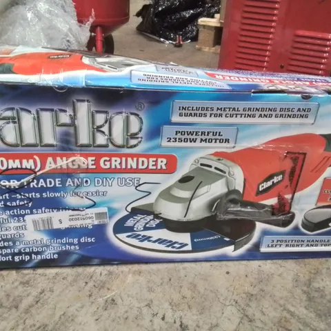 BOXED CLARKE 9" (230MM) ANGLE GRINDER.