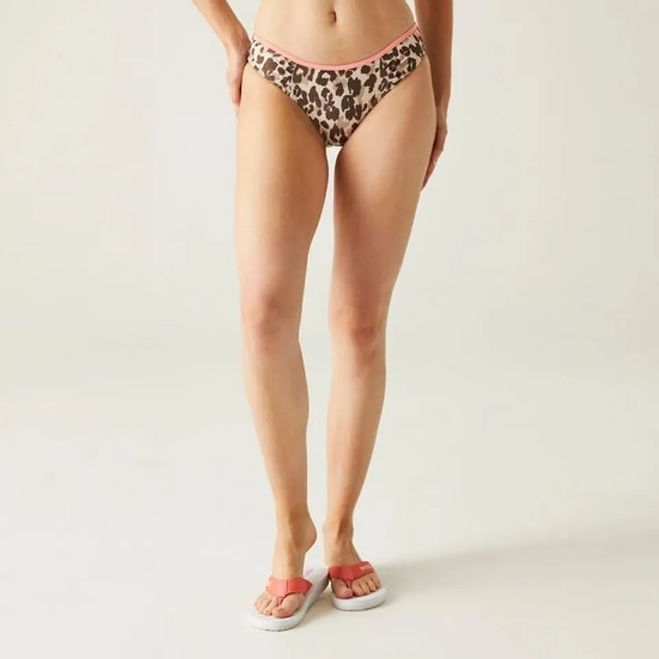 REGATTA WOMEN'S ACEANA BIKINI BRIEFS LEOPARD PRINT SIZE 10