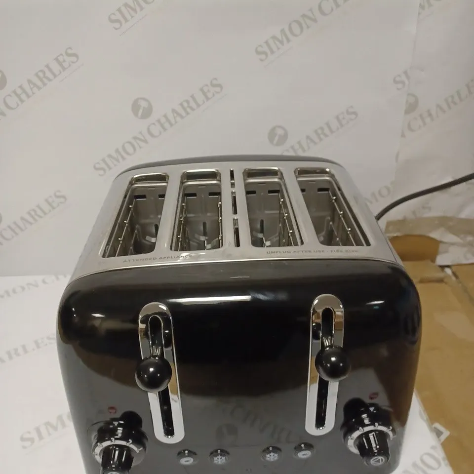 DUALIT 46205 4 SLOT LITE TOASTER IN BLACK FINISH