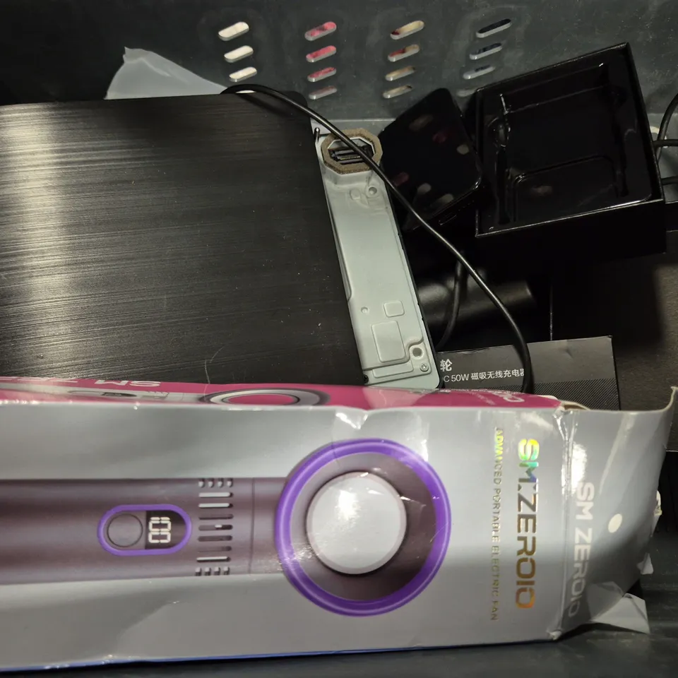 TOTE OF APPROXIMATELY 9 ASSORTED ITEMS TO INCLUDE - RASPBERRY PI MODEL B , VENOM TWIN DOCKING STATION , LE MEGA RADIO ETC