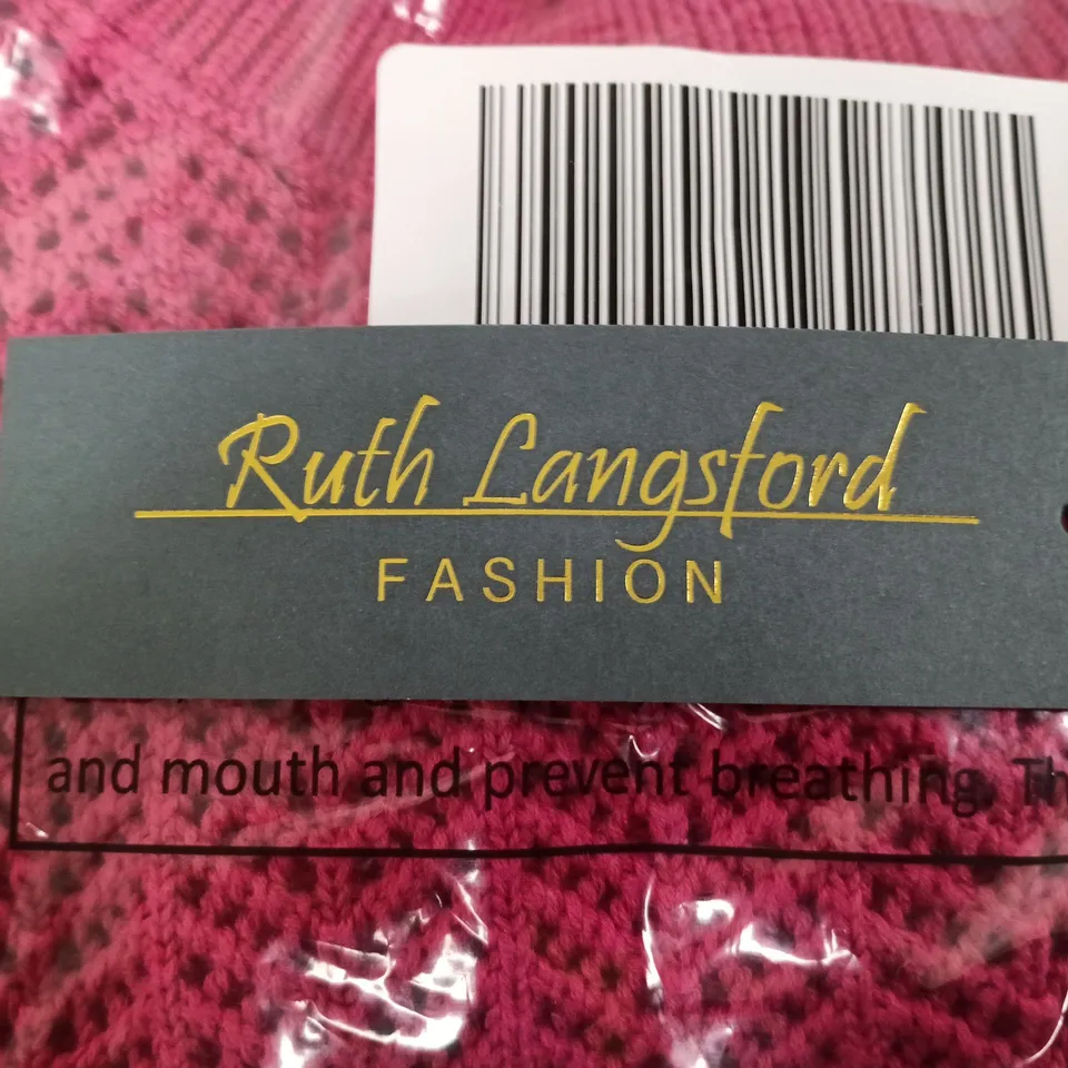RUTH LANGFORD FASHION PINK KNIT SWEATER – UK M