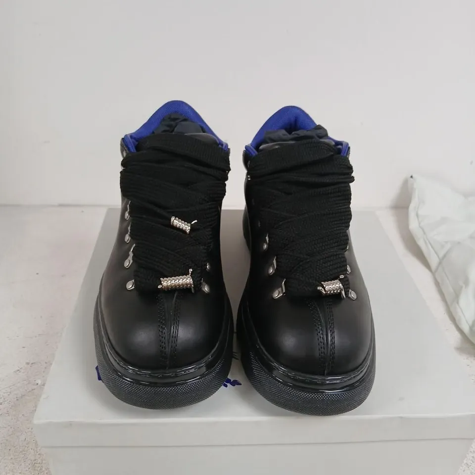 BURBERRY TREK BOOT – BLACK LEATHER HIKING BOOT, UK 10 (EU 45)