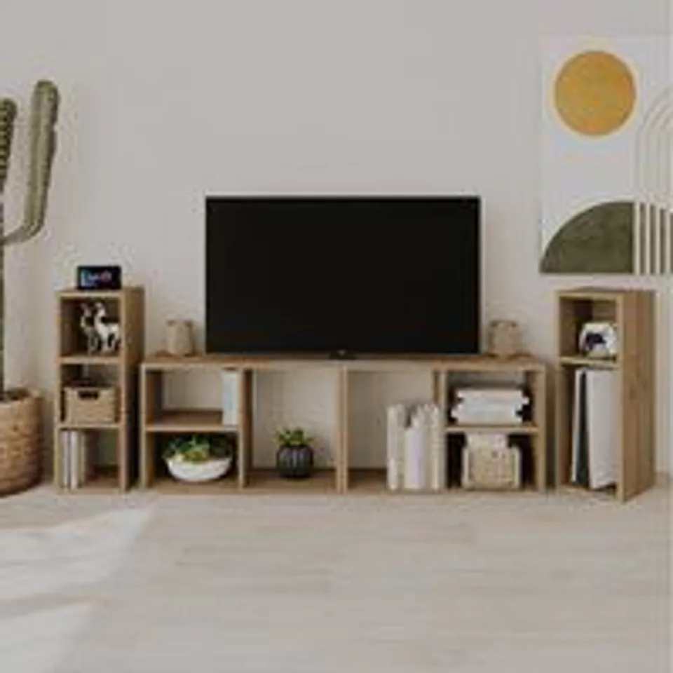 BOXED COMBAYN FAT LOW BOOKCASE - SAPPHIRE OAK