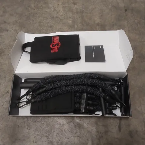 PALLET OF ASSORTED HOUSEHOLD ITEMS AND CONSUMER PRODUCTS TO INCLUDE; BENCH PRESS RESISTANCE BAND, BOW, PADDLE, SPORTING EQUIPMENT, BOXED FURNITURE ETC 
