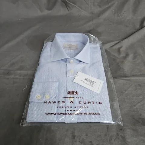 HAWES & CURTIS CLASSIC FIT SHIRT IN BLUE & WHITE SIZE 16.5/34
