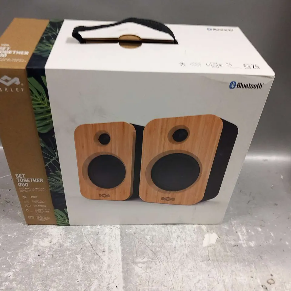 BOXED HOUSE OF MARLEY GET TOGETHER DUO TRUE WIRELESS SPEAKERS EM-JA019-SBB