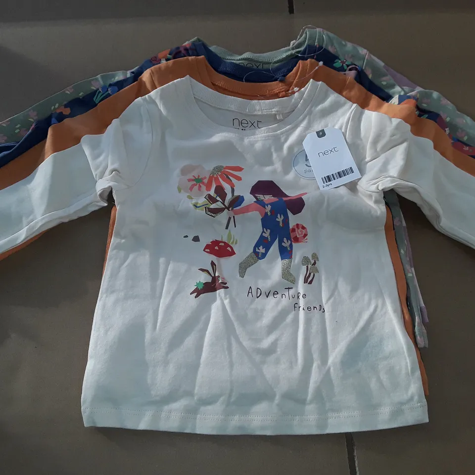 NEXT KIDS 5-PACK OF LONG SLEEVE TOPS - 2/3 YRS