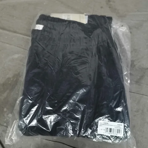 BAGGED KAIIA EMBOSSED LOGO STRAIGHT LEG JOGGERS IN NAVY - SIZE 14