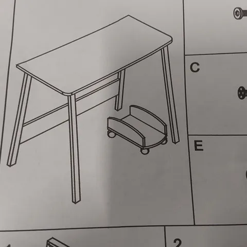 BOXED MICOZY WOODEN DESK (1 BOX)