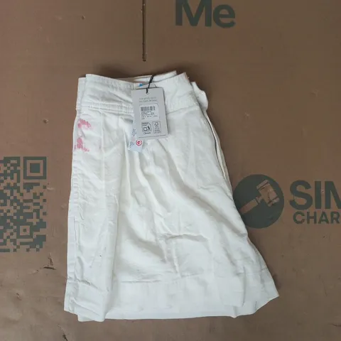 NOBODY'S CHILD ALBIE DENIM SHORTS IN WHITE SIZE UK 10