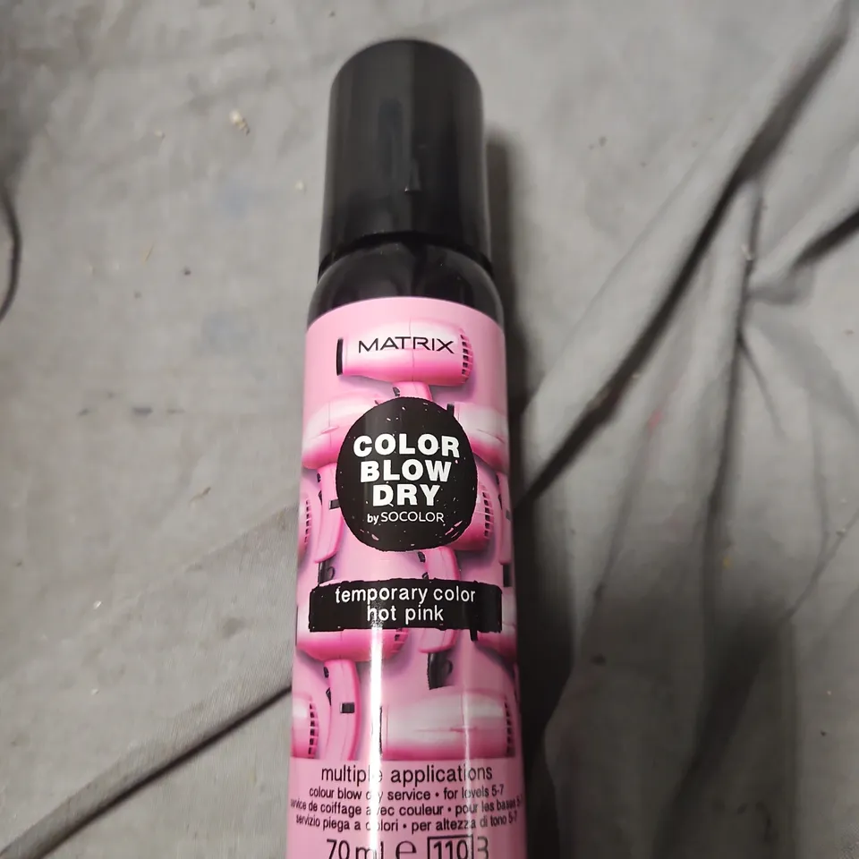 BOX OF APPROXIMATELY 24 MATRIX COLOR BLOW DRY  – TEMPORARY COLOR, HOT PINK, 70 ML 