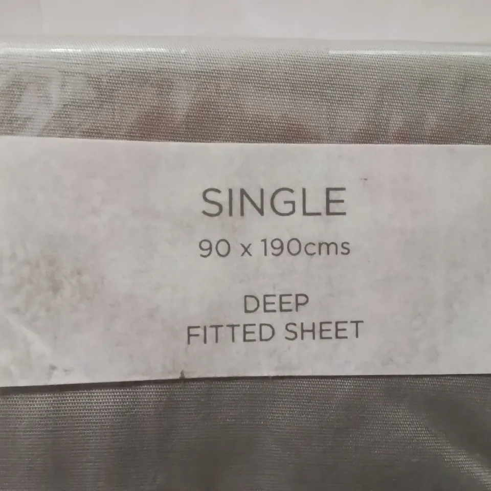 BRAND NEW APPLETREE SINGLE DEEP FITTED SHEET -GREY-