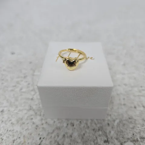 FABULOVE GOLD-TONE HEART RING (BOXED)