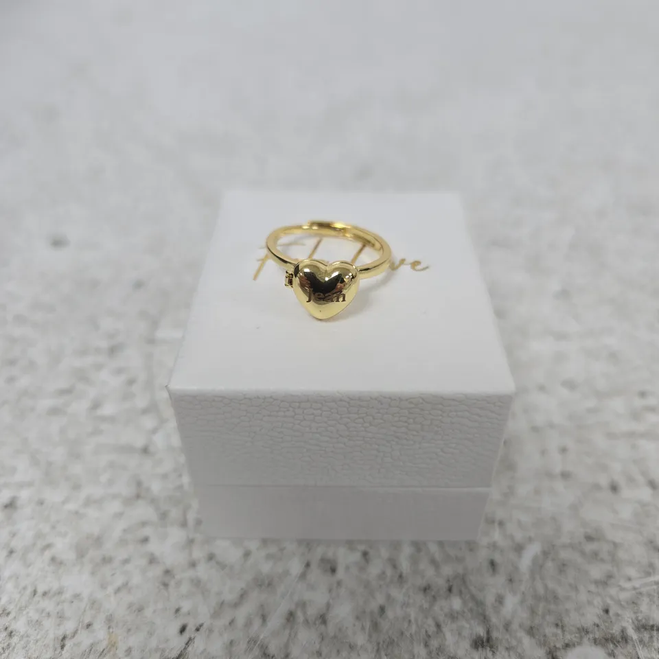 FABULOVE GOLD-TONE HEART RING (BOXED)