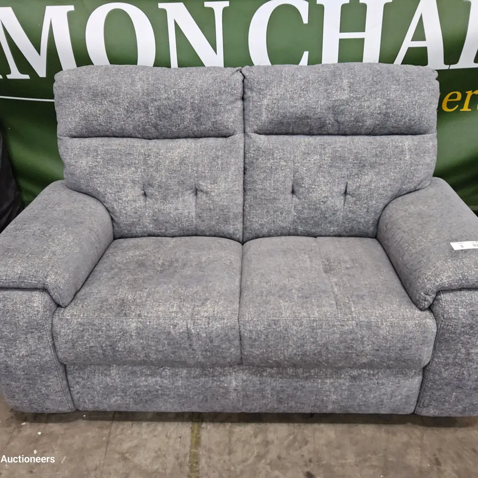 QUALITY ITALIAN DESIGNER ERIBA TWO SEATER SOFA/LOVESEAT GREY FABRIC