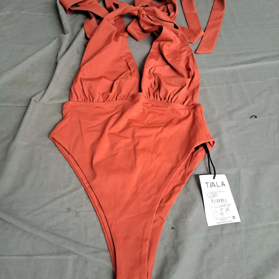 TALA HAMPTONS PLUNGE NECK MULTIWAY SWIMSUIT IN ORANG SIZE S