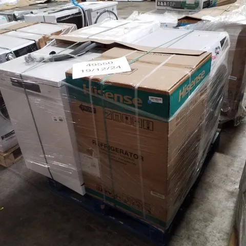 PALLET OF APPROXIMATELY 4 UNPROCESSED RAW RETURN WHITE GOODS TO INCLUDE;