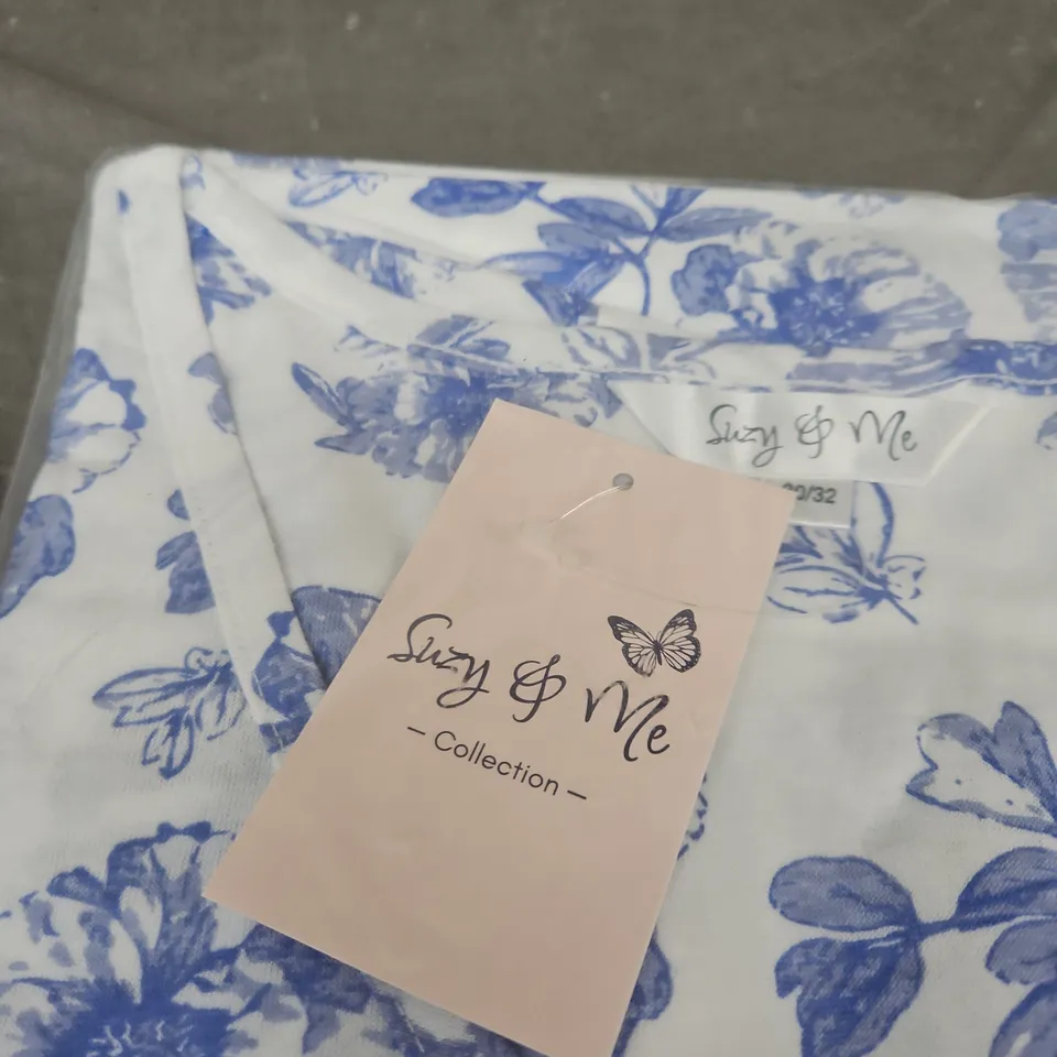  SUZY & ME LADIES NIGHTDRESS – BLUE, PLUS SIZE- SIZE 30-32