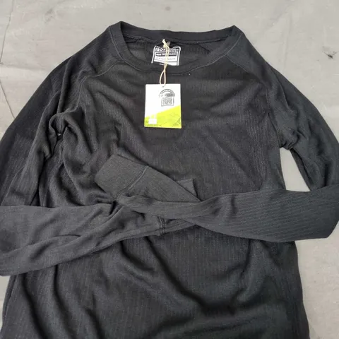 UK 6 MOUNTAIN WAREHOUSE ISOTHERM EXTRA WARM BLACK LONG-SLEEVE TOP